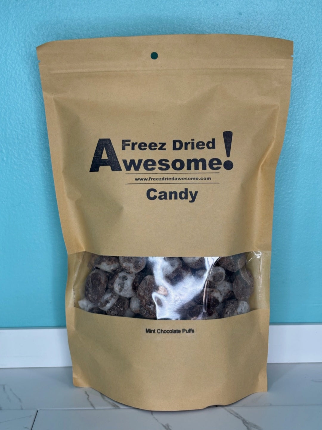 Mint Chocolate Puffs (Freeze Dried Junior® Mints)